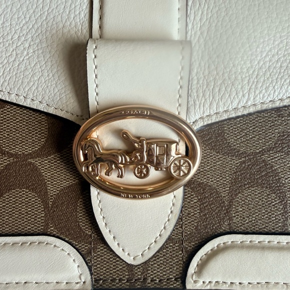 Coach Cream and Tan Crossbody Bag - Picture 3 of 6